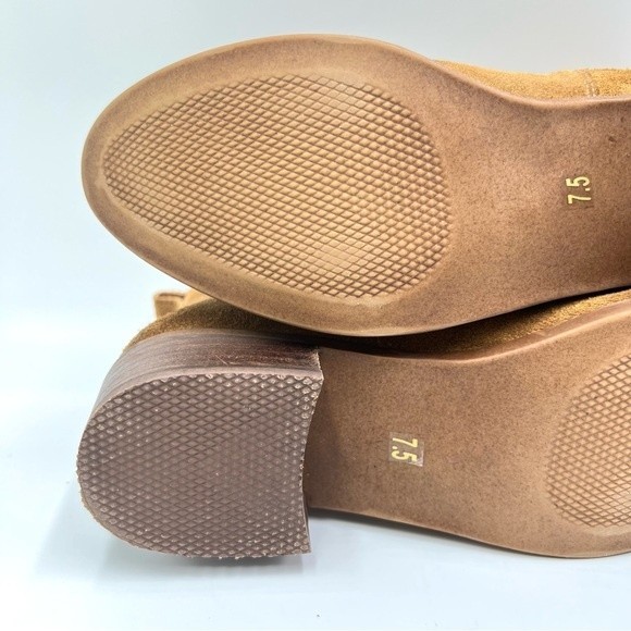 Steve Madden Womens Size 7.5 Cognac Brown Suede Leather Chelsea Ankle Boots - Picture 7 of 11